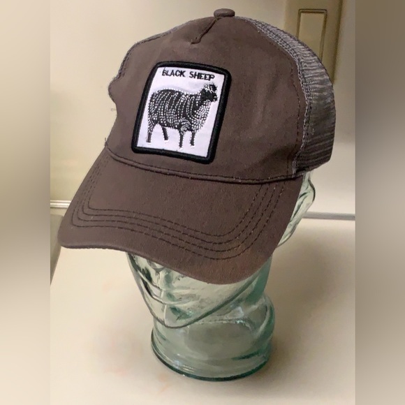 Unisex Adult One Size NOT GOORIN BROS Animal Farm Black Sheep Trucker Cap Hat - Picture 5 of 16